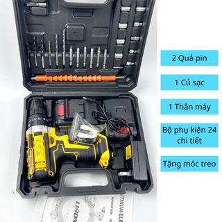 Máy khoan pin Dewalt 72v, khoan pin cầm tay 3 chức năng có búa tặng kèm phụ kiện 24 chi tiết