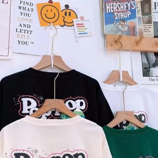 Áo thun form rộng tay lỡ nam nữ unisex in nổi POP.POP VẢI cotton co giãn thấm hút tốt