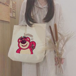 Túi tote canvas có khóa kéo và ngăn phụ (40x36x7cm)