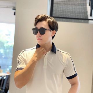 ÁO POLO NAM CAO CẤP PHỐI MÀU TRẮNG XANH ĐEN