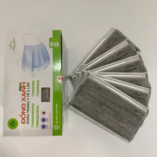 [HỘP] KHẨU TRANG Y TẾ 4 LỚP (10 CÁI/TÚI, 5 TÚI/HỘP) - ĐỒNG XANH PREMIUM