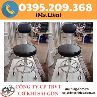 GHẾ PHÒNG THÍ NGHIỆM INOX BỌC NỆM CÓ BÁNH XE giá sỉ
