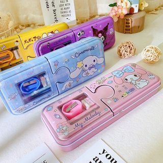 HỘP BÚT KIM LOẠI 2 NGĂN KUROMI KÈM DCHT giá sỉ