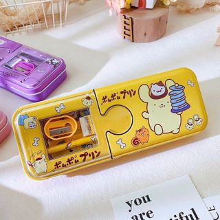 HỘP BÚT KIM LOẠI 2 NGĂN KUROMI KÈM DCHT