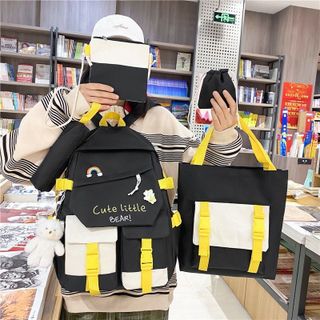 Balo 4 món thời trang đi học - Cute Little (không kèm túi rút)