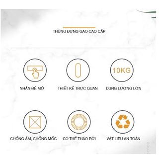 Thùng Đựng Gạo Thông Minh ECOCO - Chống Ẩm, Chống Mối Mọt - Loại 5kg và 10kg - Chính Hãng