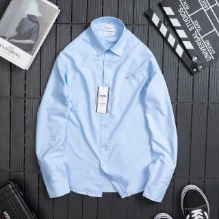 Áo sơ mi lụa nam, Sơ mi dài tay nam cao cấp, chất vải lụa Nến chống nhăn tuyệt đối, chuẩn hàng Xuất - Logo thêu sắc nét - size từ 50kg - 90kg