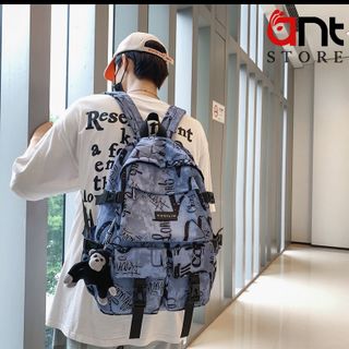 Balo Ulzzang Hàn Quốc phong cách đường phố trẻ trung năng động. Balo đi học, đi chơi có sức chứa lớn, không thấm nước