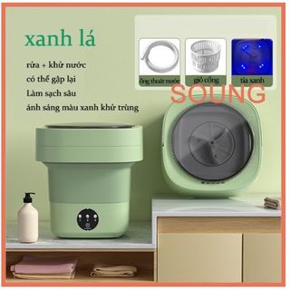 Máy giặt mini gấp gọn,khử nước + khử trùng bằng ánh sáng xanh,Giặt đồ lót, tất và quần áo trẻ em giá sỉ