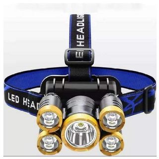Đèn Pin Đội Đầu 5 Bóng Kèm Sạc - Đèn Pin Siêu Sáng Tiện Lợi