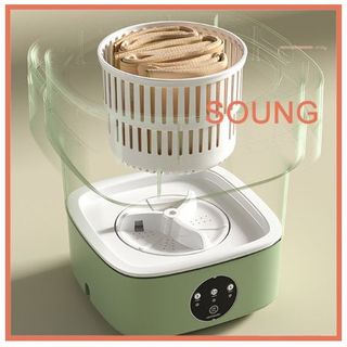 Máy giặt mini gấp gọn,khử nước + khử trùng bằng ánh sáng xanh,Giặt đồ lót, tất và quần áo trẻ em