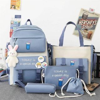 Combo balo 4 món, Set balo 4 món đi học, balo 4 món Ulzzang - Balo Nam Nữ Today Ly Nước