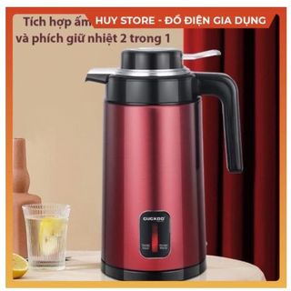 Ấm siêu tốc GUGKOO Chính Hãng đun sôi ủ nóng , Bình siêu tốc đun nước 2 in 1 siêu nhanh cách nhiệt tốt đa năng Huy Store