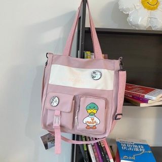 Túi tote đeo vai vải bố học sinh phong cách thời trang đi học ulzzang hello