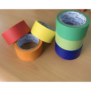 Băng keo giấy nhiều màu loại lớn siêu dính tiện lợi (5cm x 20m)