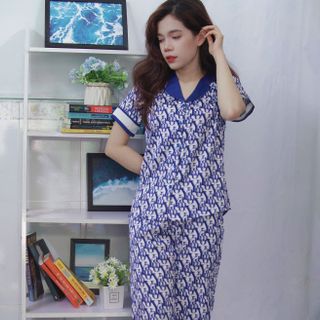 PIJAMA ĐỒ NGỦ CHẤT LỤA LATIN TAY NGẮN QUẦN DÀI TINH TẾ