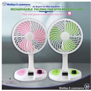 [ BH_6 Tháng ] Quạt Tích Điện Mini Để Bàn Gấp Gọn, Có Đèn Sáng Tiện Lợi ,Gió Cực Mạnh – Hàng Loại 1