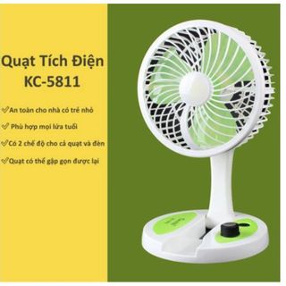 [ BH_6 Tháng ] Quạt Tích Điện Mini Để Bàn Gấp Gọn, Có Đèn Sáng Tiện Lợi ,Gió Cực Mạnh – Hàng Loại 1