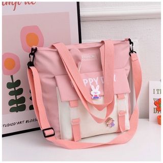 Túi tote nữ đi học, đi chơi thời trang tai thỏ happy day