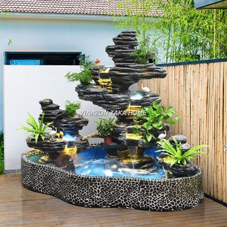 TIỂU CẢNH THÁC NƯỚC PHONG THUỶ TRONG NHÀ NGOÀI TRỜI NGOÀI SÂN A20