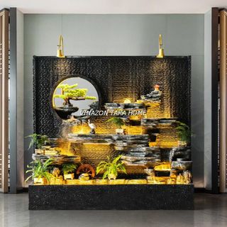TIỂU CẢNH THÁC NƯỚC PHONG THUỶ TRONG NHÀ NGOÀI TRỜI SẢN PHÒNG KHÁCH A12