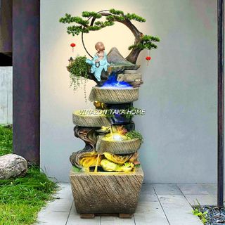 TIỂU CẢNH THÁC NƯỚC PHONG THUỶ TRONG NHÀ NGOÀI TRỜI BONSAI UỐN LƯỢN A25
