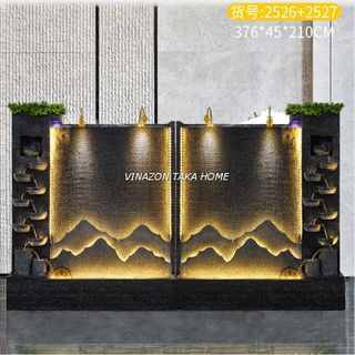 TIỂU CẢNH THÁC NƯỚC PHONG THUỶ TRONG NHÀ NGOÀI TRỜI GHÉP 2 TẤM A13