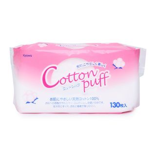 Gói 130 bông trang điểm tẩy trang Kyowa hàng nội địa Nhật Bản