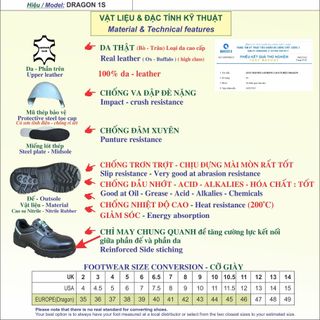 GIÀY BẢO HỘ LAO ĐỘNG DRAGON 1S