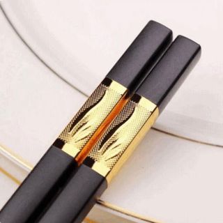 Bộ 10 đôi đũa mạ vàng
