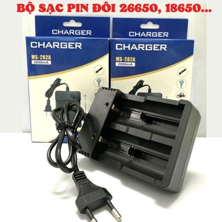 BỘ SẠC PIN ĐÔI CHUYÊN SẠC PIN 26650, PIN 18650, PIN 14500, 16340 LI-ION