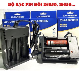 BỘ SẠC PIN ĐÔI CHUYÊN SẠC PIN 26650, PIN 18650, PIN 14500, 16340 LI-ION