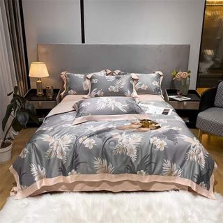 Bộ Chăn Ga LỤA THÁI CHĂN HÈ Hàng Nhập Khẩu 4 Món Siêu Đẹp Mát Lạnh - KiMi Decor HCM