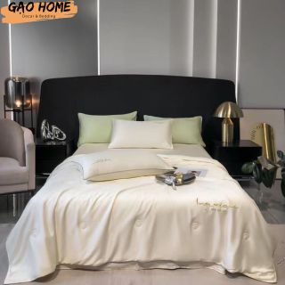 Bộ Chăn Ga LỤA THÁI CHĂN HÈ Trơn Hàng Nhập Khẩu Siêu Đẹp Mát Lạnh - KiMi Decor HCM