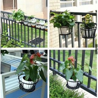 Kệ Để Chậu Hoa Cây Cảnh Có Móc Treo Ngoài Ban Công Tiện Lợi