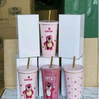 Ly giữ nhiệt gấu dâu LOTSO, dung tích 750ml
