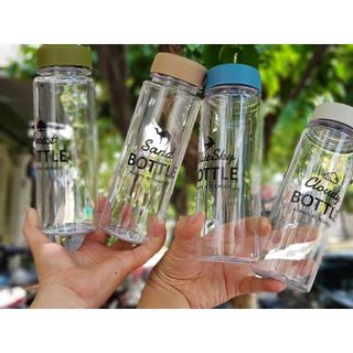 Bình nhựa đựng nước uống có nắp đậy 500ml nhập khẩu từ Nhật Bản