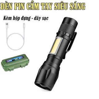 ĐÈN PIN MINI 10 CM, ĐÈN PIN CẦM TAY SIÊU SÁNG NHỎ GỌN SẠC USB giá sỉ