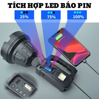 ĐÈN PIN XÁCH TAY W5111 SIÊU SÁNG, ĐÈN PIN CHIẾU XA 1000 MÉT - SIZE ĐẠI