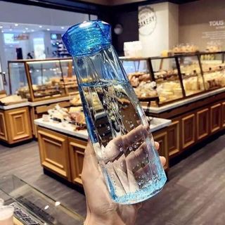 Bình Thủy Tinh Màu Dáng Kim Cương 500ml