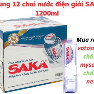 Thùng 12 chai nước điện giải SAKA 1.2L / Lốc 6 chai nước điện giải SAKA 1200ml