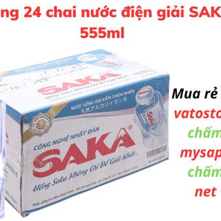 Thùng 24 chai nước điện giải SAKA 555ml / Lốc 6 chai nước điện giải SAKA 555ml