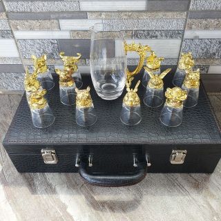 Bộ bình ly thủy tinh 12 con giáp