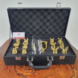 Bộ bình ly thủy tinh 12 con giáp