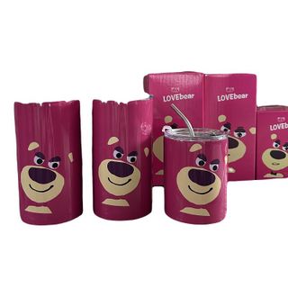 Ly Giữ Nhiệt Gấu Hồng 360ml