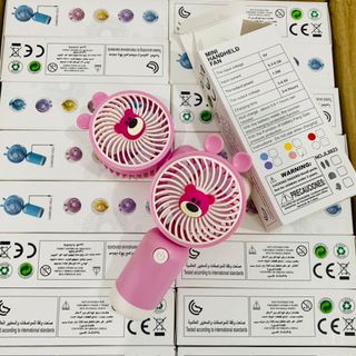 Quạt Tích Điện Mini Cầm Tay Gấu LOTSO