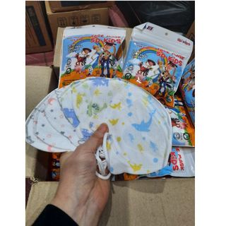 Khẩu trang trẻ em 5D KIDS 5 lớp kháng khuẩn họa tiết (10 cái/túi)