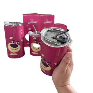 Ly Giữ Nhiệt Gấu Hồng 500ml