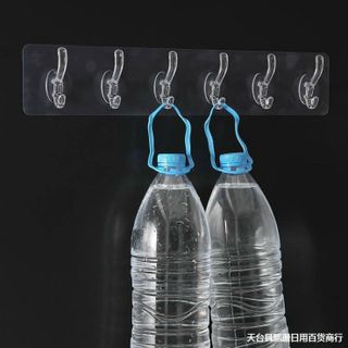 THANH TREO ĐỒ 6 MÓC TRONG SUỐT DÁN TƯỜNG SIÊU DÍNH