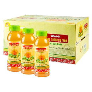 Thùng 24 chai x330ml/chai nước đông trùng hạ thảo vị chanh stronger Thiên Ân